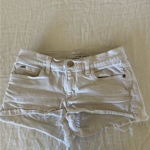 Joe's Jeans White Frayed Denim Cutoff Shorts